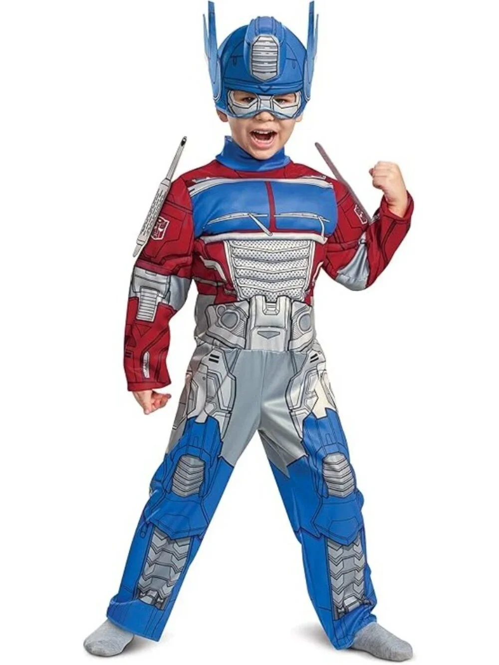 Transformers Optimus Prime Muscle Jumpsuit Soft Mask Costume Toddler 2T Disguise